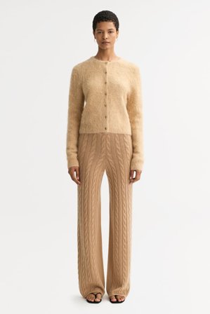 Soft Goat - Alpaca cardigan - Women cashmere sweater - M - Light Camel