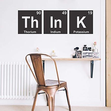 "Think" väggklistermärke dekoration