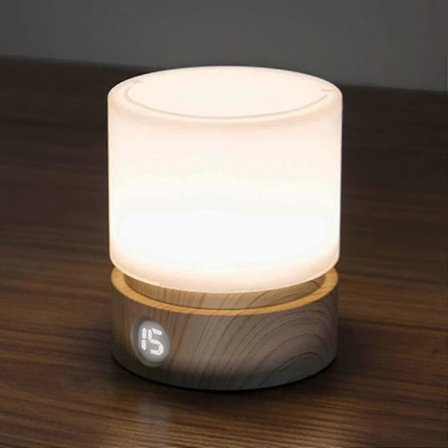 Timer Nattlys, Nattbordslampe, Amming av baby, Dimbar, Batteridrevet, Varmt lys