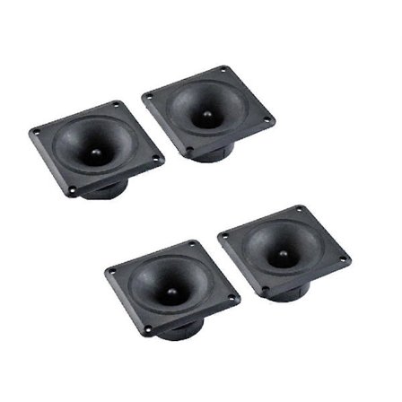 4 stk. 4 tommer 110x110 mm firkantet horn diskant scenehøjtaler piezoelektrisk keramisk højeffektshøjtaler AC