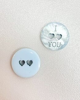 Knap I YOU 15 mm lyseblå - New Old Company