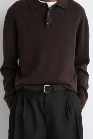 COS Men's Suede Belt in Brown