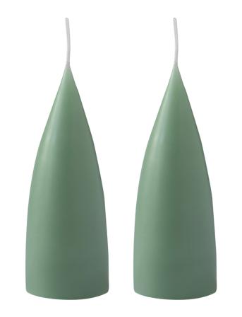 Hand Dipped C -Shaped Candles, 2 Pack Home Decoration Candles Block Candles Grønn Kunstindustrien