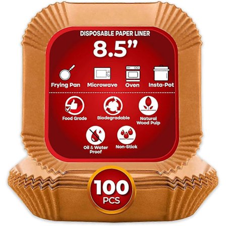 Airfryer-papper engångs kvadratiska airfryer-pappersark 100 st.