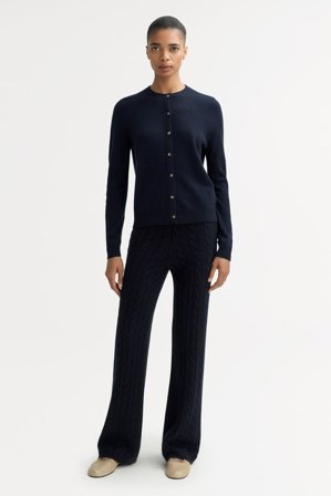 Soft Goat - Cardigan - Women cashmere sweater - XL - Navy