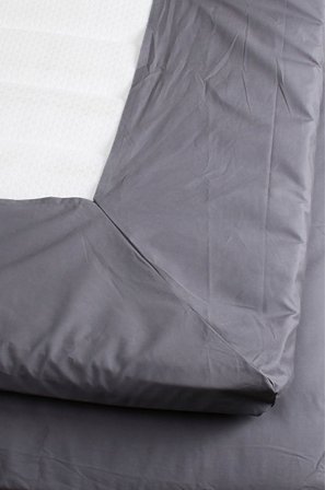 Varnamo of Sweden - Kuvertlakan Percale - Grå - Lakan - 180X200 - Från Homeroom
