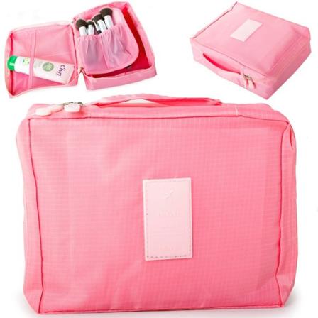 Toalettipussi / Meikkilaukku / Toalettilaukku matkalle Pink