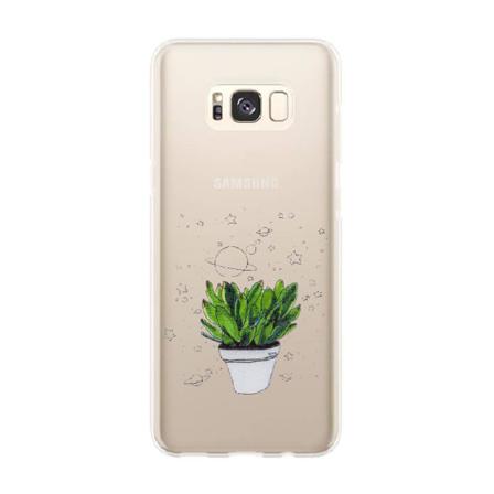 Usync Samsung Galaxy S8 - Design Skal - Plant Transparent