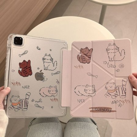 Etui til iPad 2025 11/ 10 10.9" Venstre Pen Slot Ru Kant Kat Y Magnetisk Adsorption Rem