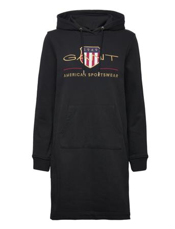 Archive Shield Hoodie Dress Dresses Sweatshirt Dresses Sort GANT