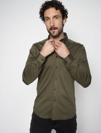 Mos Mosh Gallery Mmgmarco Jersey Shirt - Khaki green - XXL