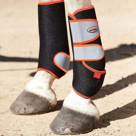 Weatherbeeta Therapy-tec Horse Boots Cob Svart/silver/röd