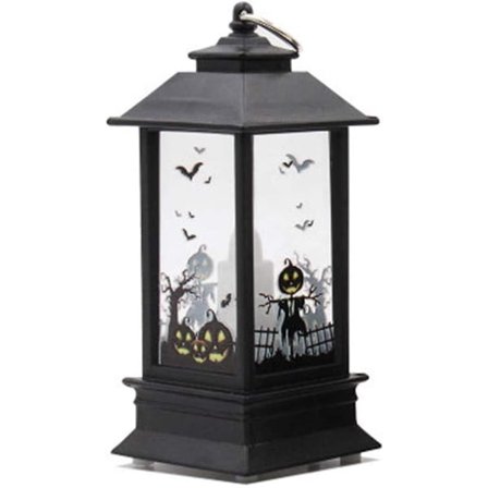 Halloween Lanterns Portable Orange Candle Led Halloween Lamp Lig