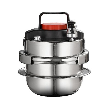 Rustfrit Stål Udendørs Camping Bærbar Trykkoger Husholdnings Mini Trykkoger 5-minutters Qu