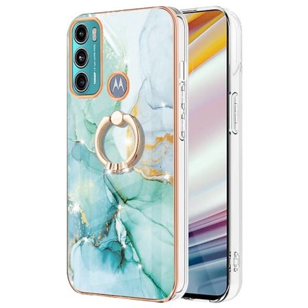 Marmormotiv Motorola Moto G40 Fusion / Motorola Moto G60 skal - Grön Marmor Dimma