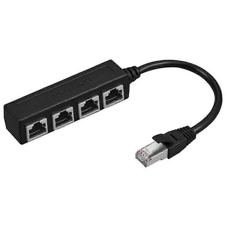 1 til 4 RJ45 Ethernet Splitter Netværkskabel Adapter til Netværksudvidelse i LAN