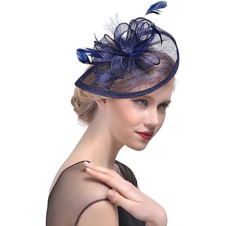 Elegant Fascinator Hat for Women - Bridal Feather Hair Clip - Royal Ascot