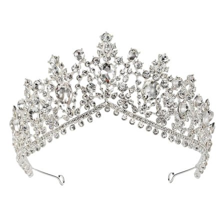 Smaragd Bryllups Tiara For Kvinner, Brudeslør Kronprinsesse Tiara Hodebånd, Kostymefest Tilbehør