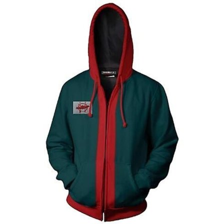 Vuxen Spider-Man Hoodie Sweatshirt Miles Morales Zip-Up Jacka Cosplay Kostym - Perfekt