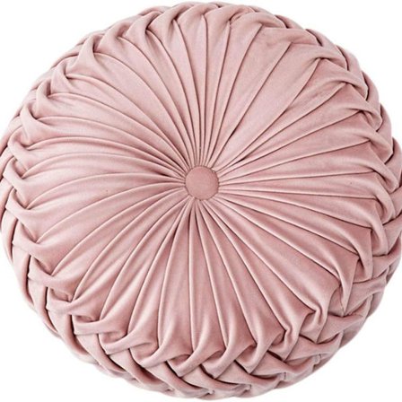 Rund fløjls græskar stolbetræk pude sofa hjem sofa dekoration-Pink