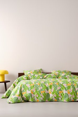 Jotex - Dynetrekksett Dobbeltseng Økologisk Grønn - FLORIAN - Kjøp Dobbeltseng hos Jotex