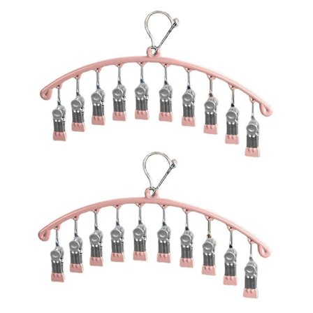 Leggingsorganisator for skap, svingbare metallbuksehengere, yogabuksehengere plassbesparende skaporganisator rosa