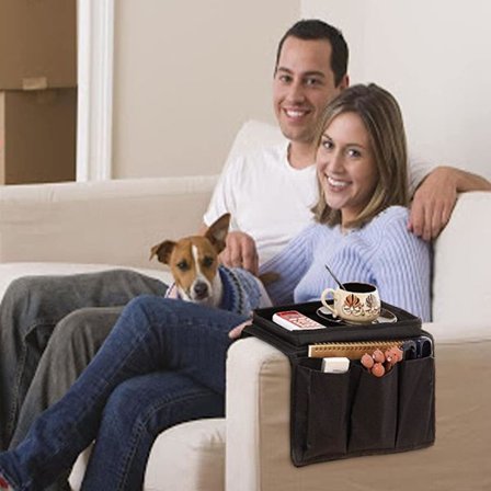 *Armlæn Organizer Sofa Opbevaringsstrimmel Bakke Multi-Pocket Telefon Maga*