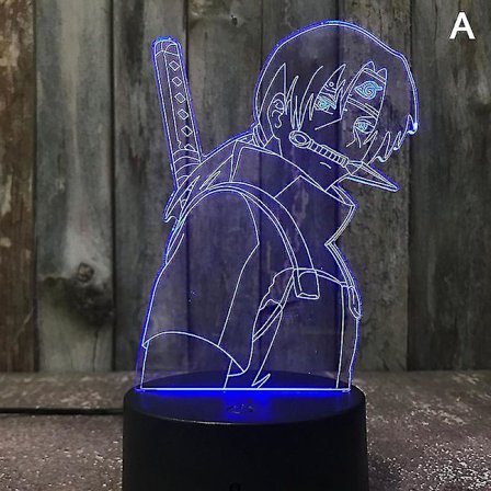 3d nattljus Naruto Team Uzumaki Naruto Sasuke Sakura figurled nattlampa -wf -ES