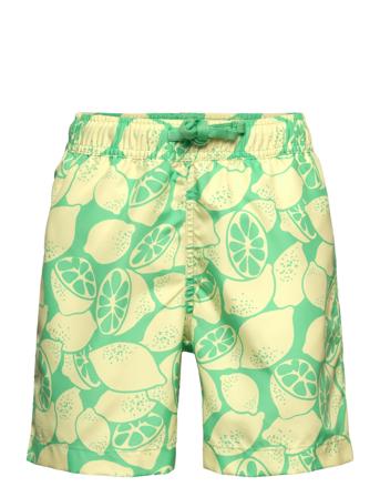 Borg Print Swim Shorts Green Björn Borg