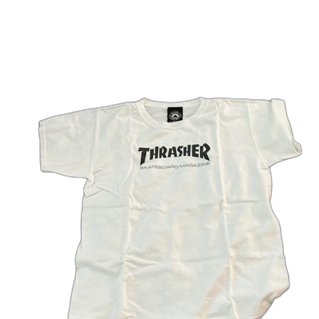 Vit Thrasher t-shirt med tryck