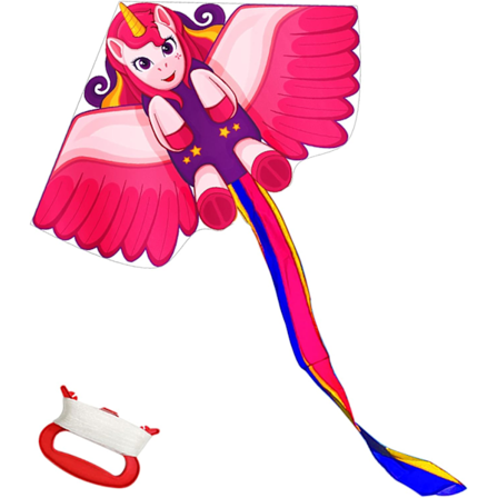 Enhjørningens kæmpe drage til børn og voksne - nem at flyve udendørs