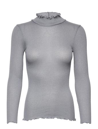 Cotton T-Shirt W/ Lurex Grey Rosemunde