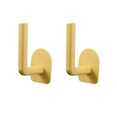 Punchless Kökskastrull Hängande Väggställ Multifunktionell Skärbräda Badrumsställ Vägg Kopp Förvaringsställ Gul Krok 2 Delar