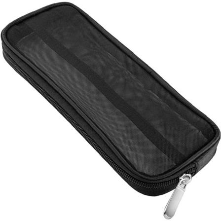 Case Kosmetisk borste Förvaringsväska Resor Kosmetikhållare Mesh Organizer för män Kvinnor Skönhetsverktyg Svart Sunmostar
