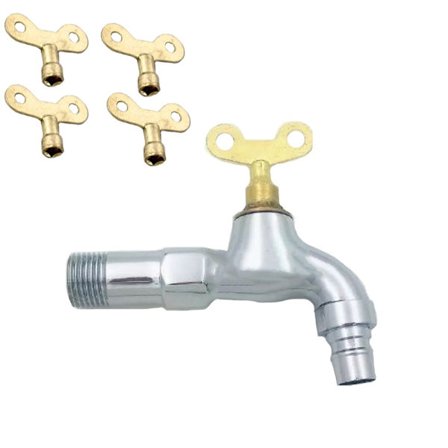 Låsbar Tvättmaskinskran - Legering Mellanlång Kropp Kopparkärna Nyckelkran