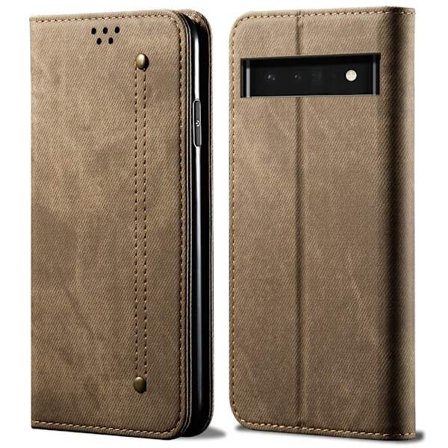 Jeans Google Pixel 6 Pro fodral - Brun