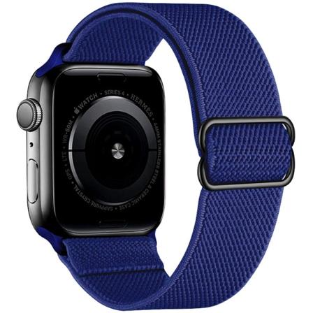 iwatch7new elastisk nylon justerbar elastisk vävd äppelrem royal blue 42mm44mm45mm