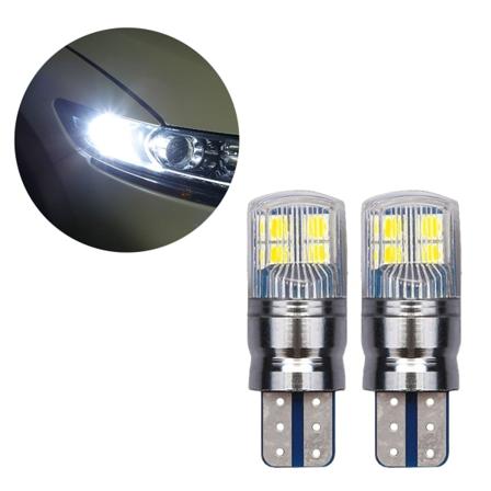 2 stk 800LM W5W 3030 SMD Canbus Bil Lastebil T10 LED Kile Erstatning Bakk Instrumentpanel Parklys Pærer Hvit