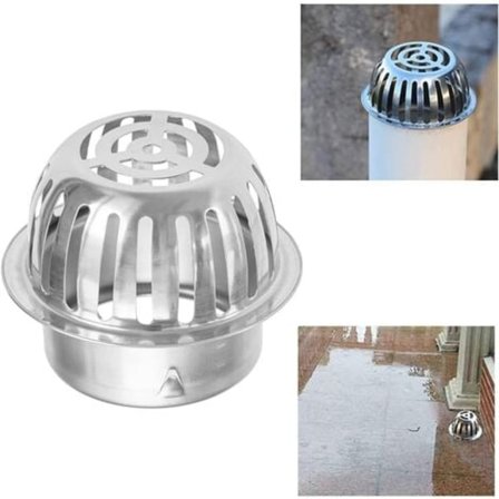 QQU-Takrennerensere - Takrennebladbeskyttelse - Bladbeskyttelse i rustfritt stål for takrenner - 100 mm - Bladbeskyttelse - Forhindrer blokkeringer