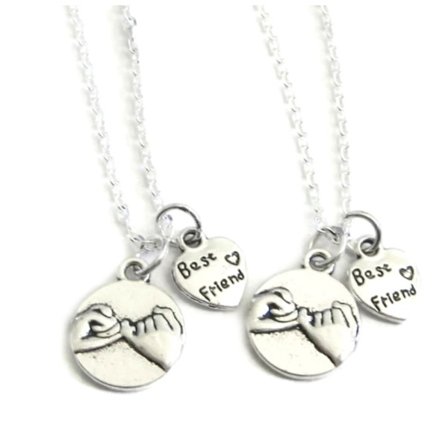 Necklace - Best Friend - Pinky Swear - Two Pieces