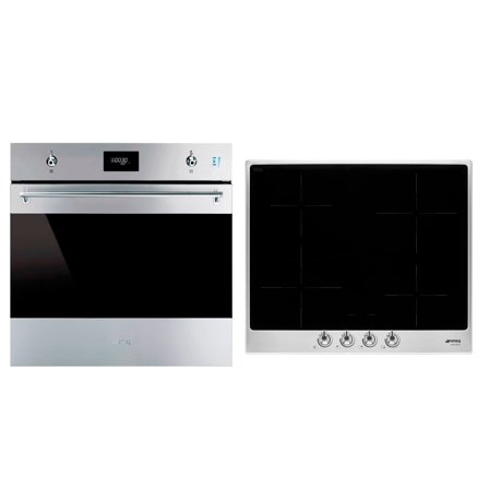 Smeg Classic Inbyggnadsugn med induktionshäll 60 cm, rostfritt stål | Vitvaror > Induktionshällar > Induktionshäll | Bagaren och Kocken