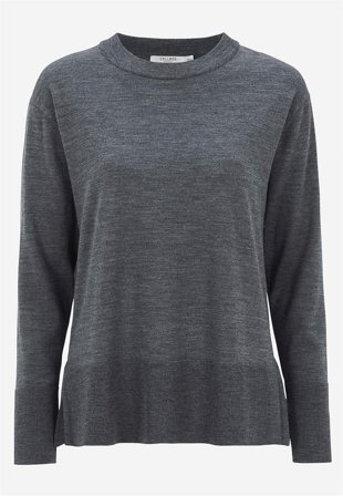 Cellbes of Sweden - Trøje Premium i merinould i mørkegrå / meleret til damer i størrelse 42/44