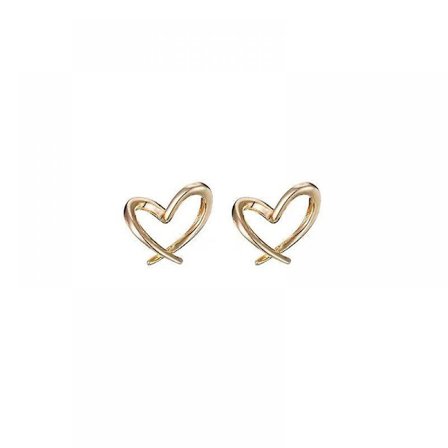 14k Gull Uregelmessige Hjerte Ørepynt for Kvinner, Gull Fint Smykke Bursdagsgaver til Hennes