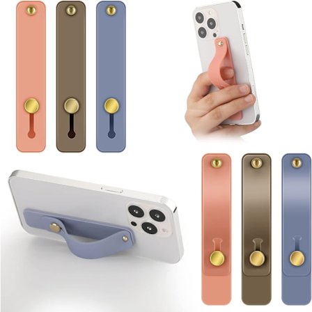 6 kpl puhelinpidike, puhelimen sormipidike, teleskooppinen sormiremmi, yleismallinen sormituki useimmille älypuhelimille (sininen, pinkki, kahvi)