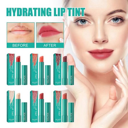 Læbe Tint Hydrating, Sheer Strength Hydrating Læbe Tint, Kraftfuld Fugtgivende Læbestift Vand Læbestift, Ikke-klæbrig og Langtidsholdbar