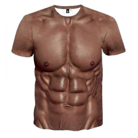 3D Muskel Drakt Muskelmann Personlighet Realistisk Kortarmet T-skjorte