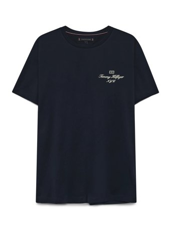 Tommy Hilfiger Outline Flag Script Tee - Black - S