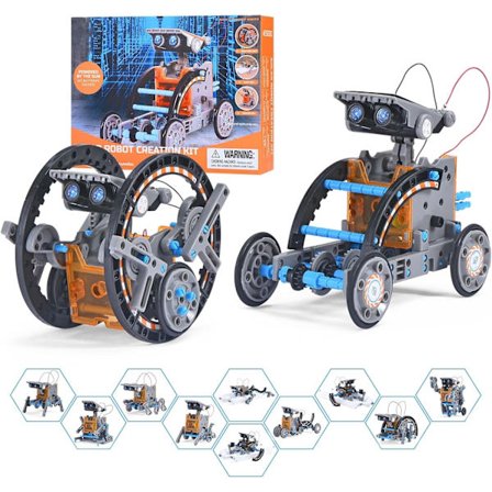 Solrobot-kit, 12-i-1 STEM-byggsats med kugghjul, pedagogiskt vetenskapsprojekt för barn i åldrarna 8-14, födelsedags- och julklapp