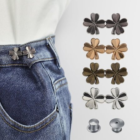 Pant Taljestrammer Justerbar Knapnål til Bukser - Ingen Syning Nødvendig Aftagelige Clips til at Gøre Jeans Mindre - 4 Sæt Øjeblikkelig Taljestrammer 