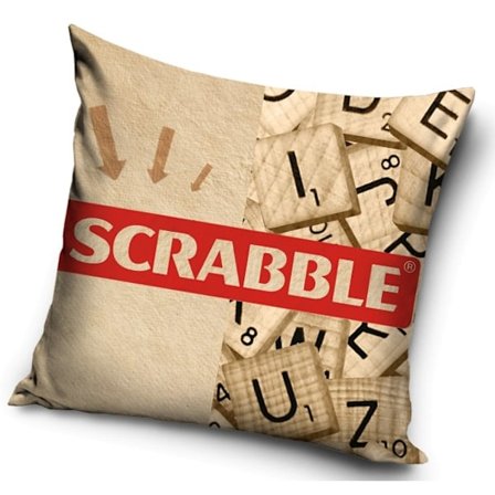 Scrabble kuddfodral 40×40 cm
